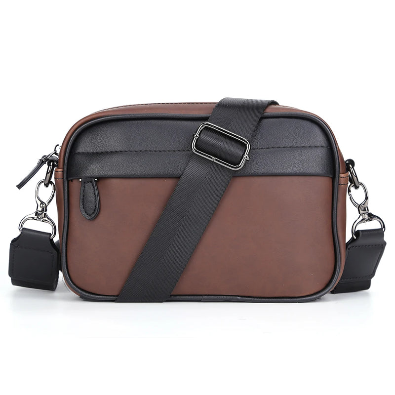 Bolsa de Ombro Casual em Couro para Homens